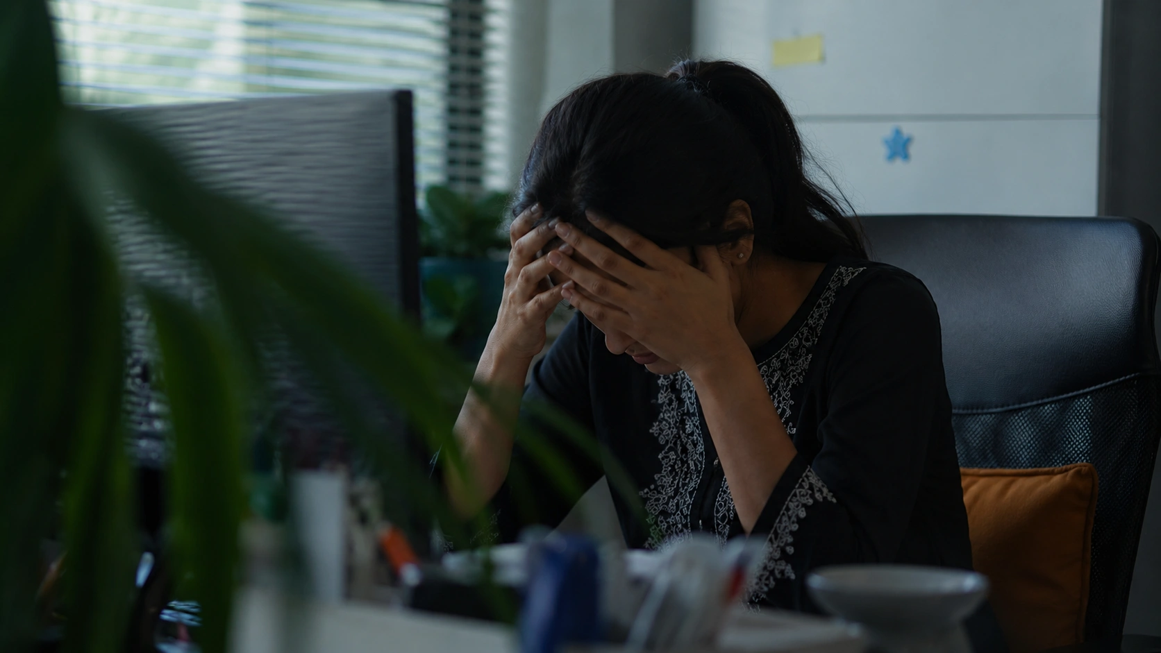 Woman speaking to a counsellor about depression and anxiety
