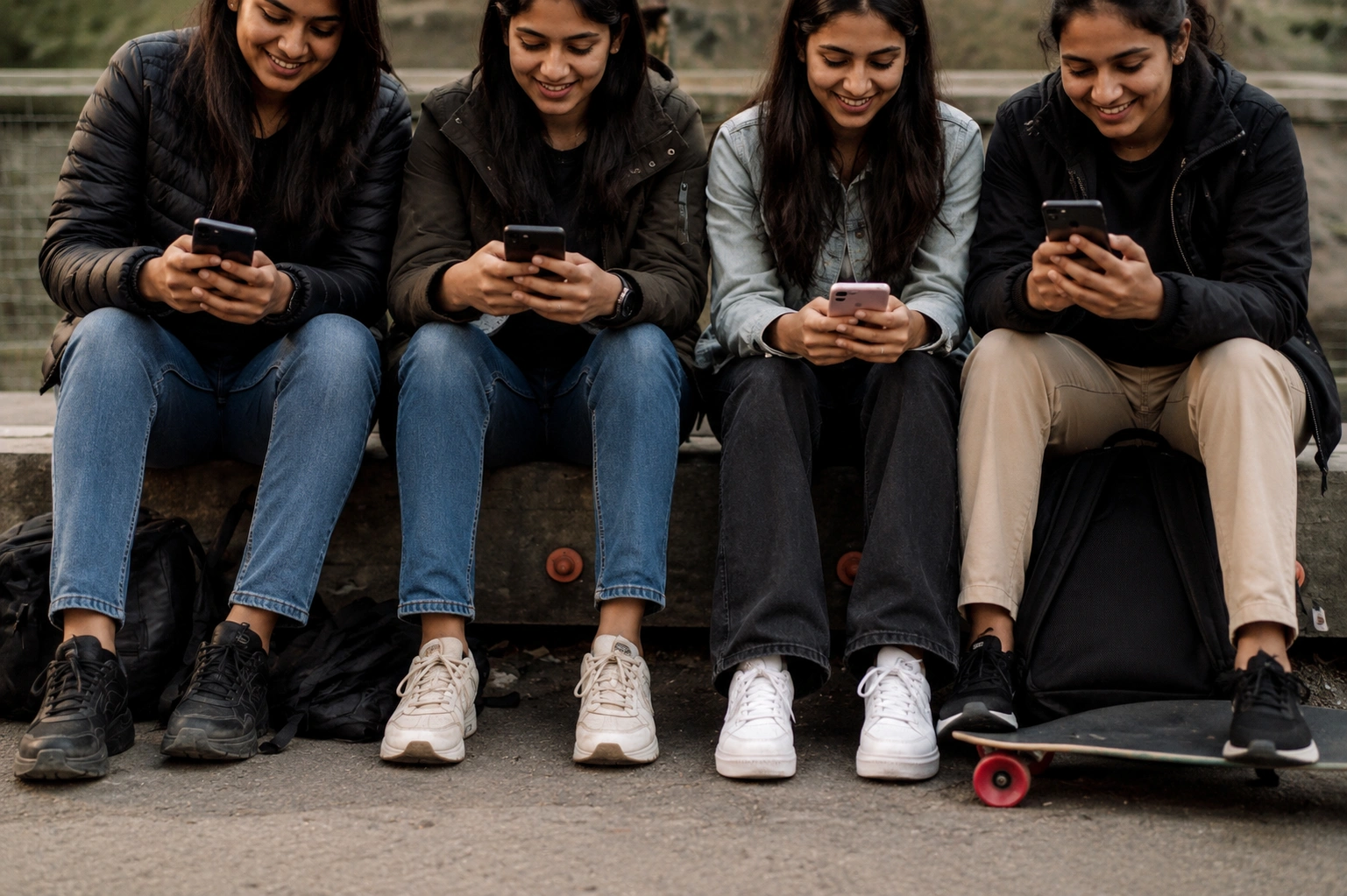 Compulsive scrolling and phone dependence in a young woman