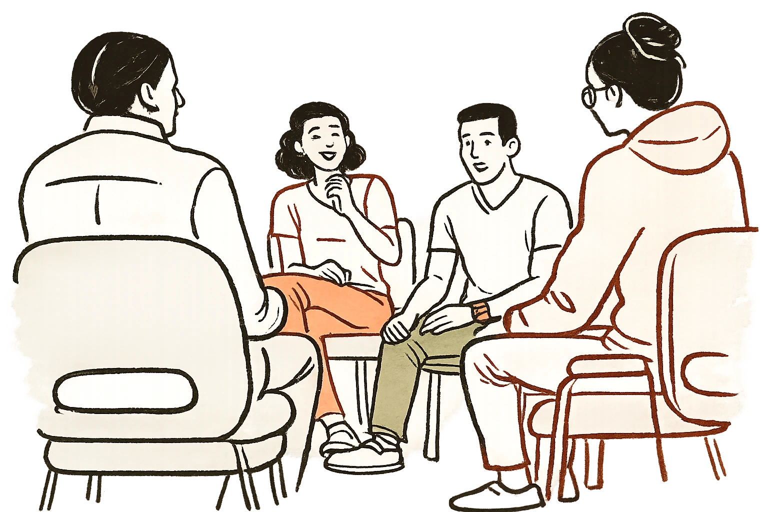 Group session focused on relapse prevention skills