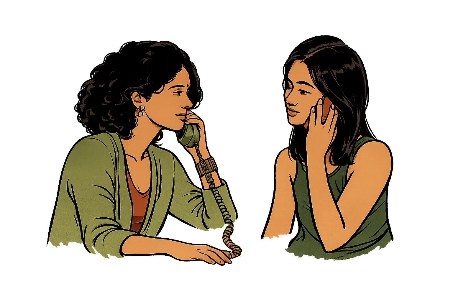 A woman making her first call to Vaishalya Wellness