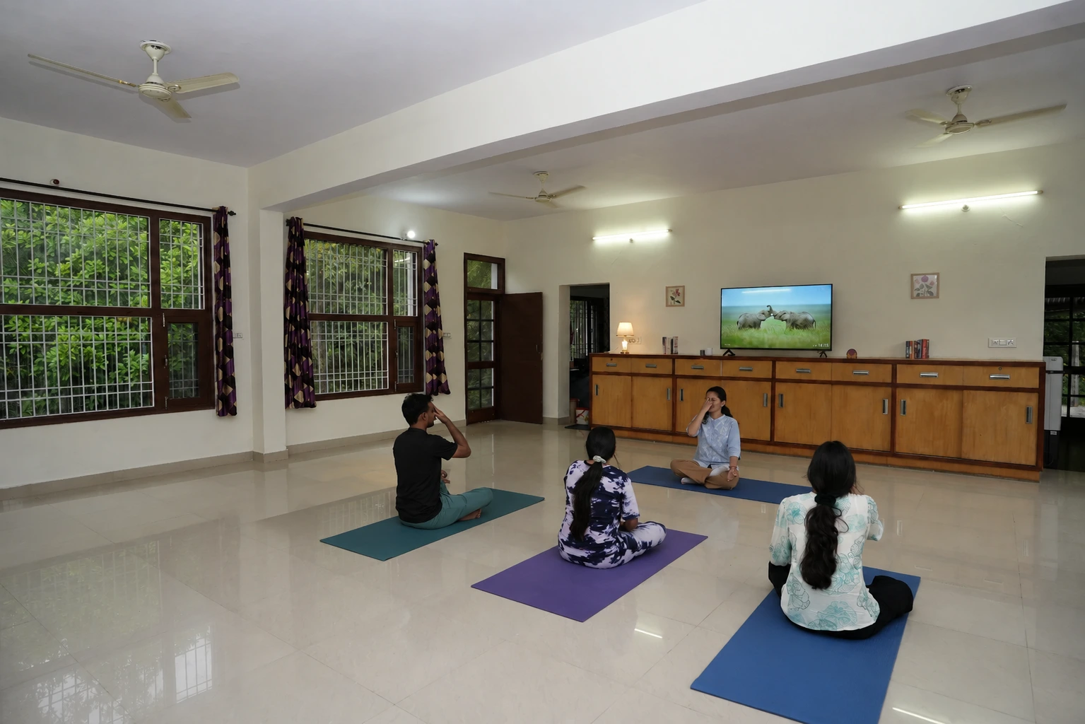Yoga and mindfulness hall at Vaishalya Women's Wellness Centre