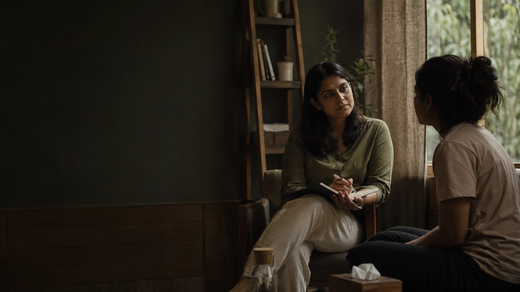 Counselling session during addiction recovery